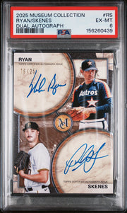2025 Topps Museum Collection Dual On-Card Autographs Ryan/Skenes #RS /25 PSA 6