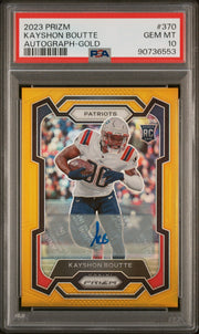 2023 Panini Prizm Autograph-Gold Kayshon Boutte #370 /10 PSA 10