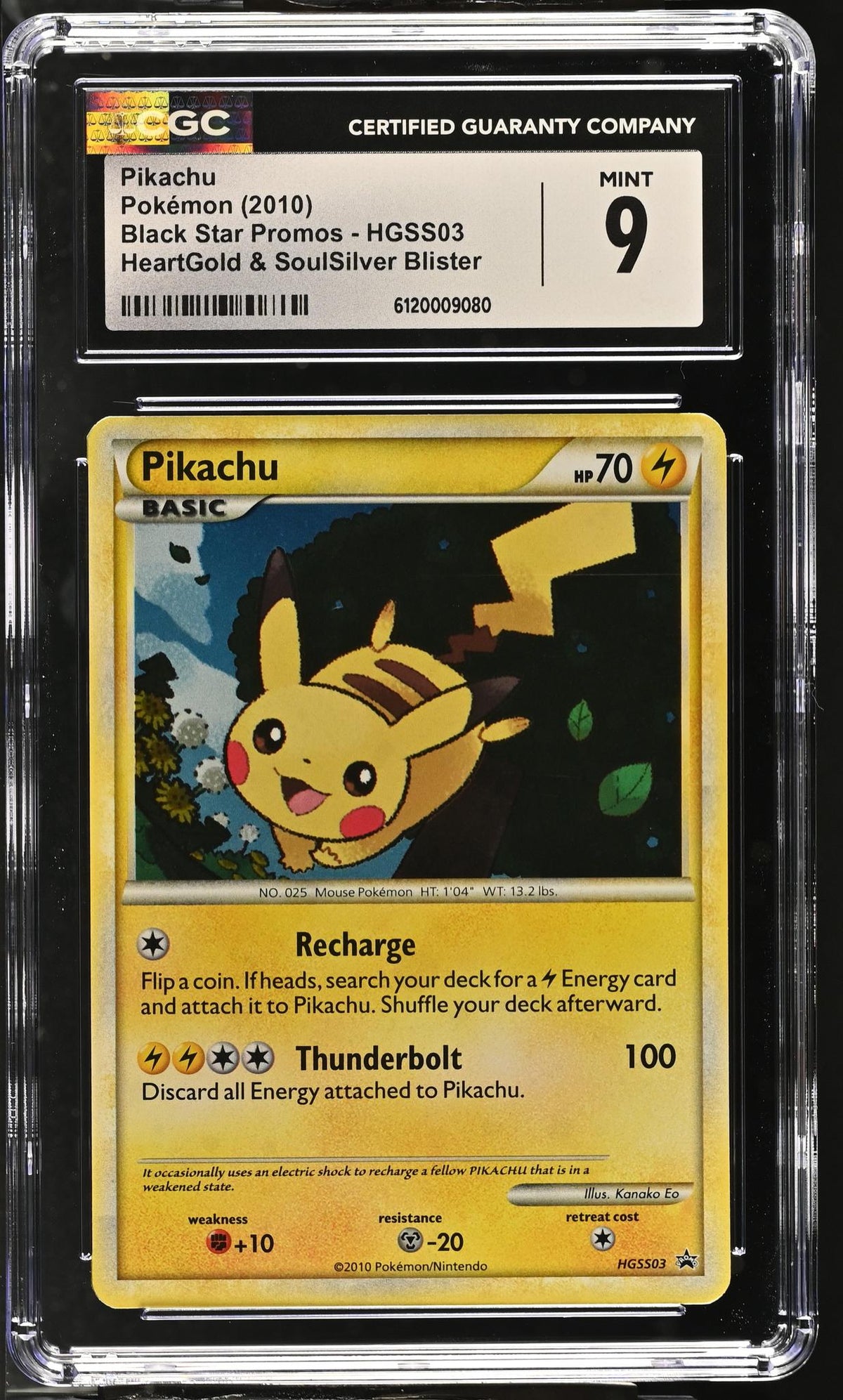 2010 Black Star Promos #HGSS03 Pikachu HeartGold & SoulSilver Blister CGC 9