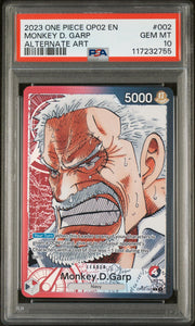 2023 One Piece Paramount War Alternate Art Monkey D. Garp #OP02002 PSA 10