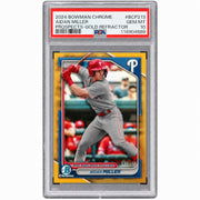 2024 Chrome Prospects Gold Refractors Aidan Miller #BCP213 /50 PSA 10