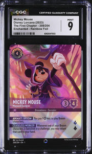 2023 Disney Lorcana #208/204 Mickey Mouse Enchanted CGC 9