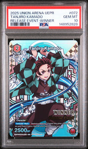 2025 Union Arena Uepr-Promos Release Event-Winner Tanjiro Kamado #072 PSA 10