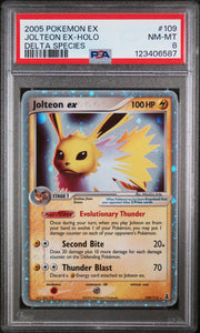 2005 Pokemon Ex Delta Species Holo Jolteon Ex #109 PSA 8
