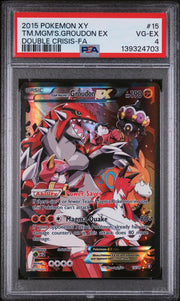 2015 Pokemon XY Double Crisis Team Magma’S Groudon Ex #15 PSA 4