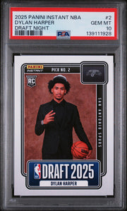 2025 Panini Instant Draft Night Dylan Harper #NBADN2 /5547 /1 PSA 10