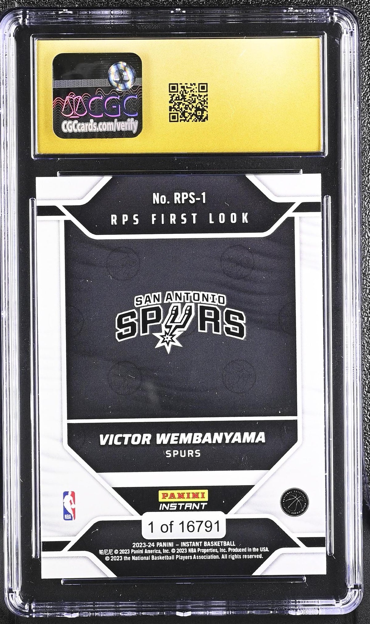 2023 Instant #RPS-1 Victor Wembanyama RPS First Look 1 CGC 10