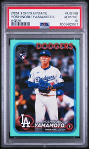 2024 Topps Update Aqua Yoshinobu Yamamoto #US149 PSA 10