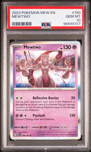 2023 Pokemon Scarlet and Violet 151 Mewtwo #150 PSA 10
