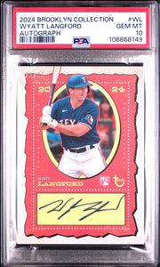 2024 Topps Brooklyn Collection Autograph Wyatt Langford #ACWL PSA 10