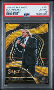 2024 Panini Select WWE Gold Wave Dok Hendrix #262 /10 PSA 10