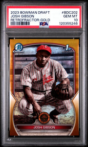 2023 Bowman Draft Chrome Retrofractor Gold Refractor Josh Gibson #BDC202 /50 PSA 10