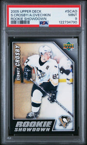 2006 Upper Deck Rookie Showdown Alexander Ovechkin/Sidney Crosby #RSSCAO PSA 9