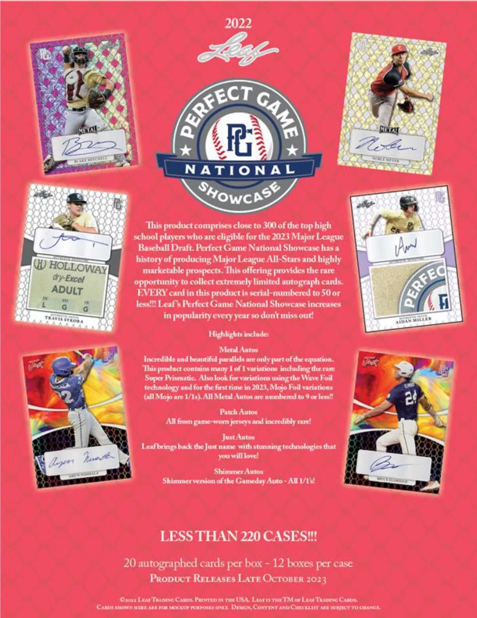 2020 Leaf Perfect Game National Showcase Baseball Hobby Box
