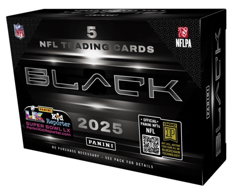 2025 Panini Black Football Hobby 12 Box Case