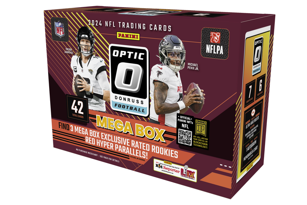 2024 Donruss Optic Football Hobby Mega Box 20 Box Case