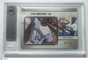 Ken Griffey Jr. Mariners Signed Large Custom Cut AUTO Card #1/1 BGS BAS BECKETT