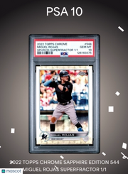 2022 Topps Chrome Sapphire Miguel Rojas #544 SuperFractor 1/1 PSA 10 Topps