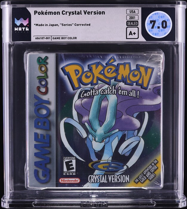 2001 POKEMON CRYSTAL VERSION NINTENDO GAME BOY COLOR GBC WATA 7.0 A+ SEALED
