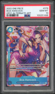 2022 One Piece Romance Dawn Alternate Art Boa Hancock #OP01078 PSA 10