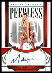 2024 Panini National Treasures PL-MXD Maxxine Dupri Peerless /5 RAW Auto