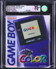 1999 NINTENDO GAME BOY COLOR CONSOLE GRAPE HOLOSTRIP VGA 75+ SEALED