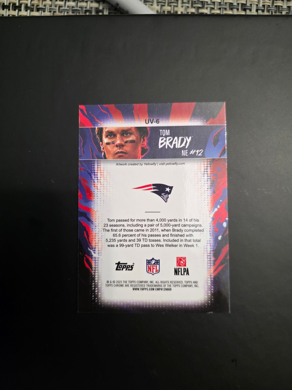 2025 Topps Chrome Football Tom Brady UV-6 Ultra Violet SSP CASE HIT 🔥 RARE