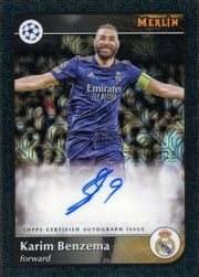2024-25 Topps Merlin Chrome Karim Benzema Auto Black Refractor Mojo #/10