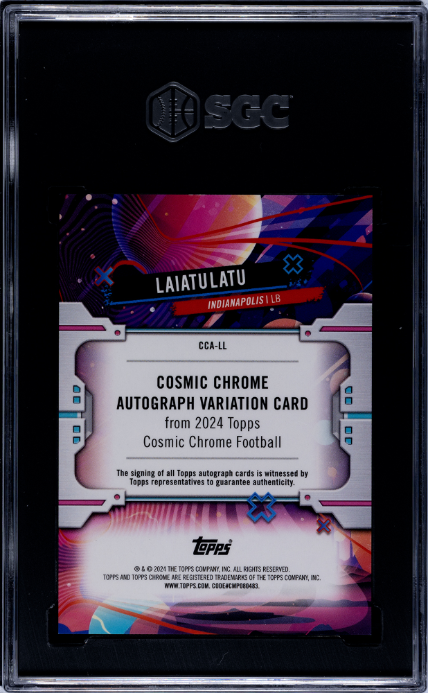 2024 Topps Cosmic Chrome Laiatu Latu #CCA-LL  Black Eclipse SGC 9.5 Auto 10