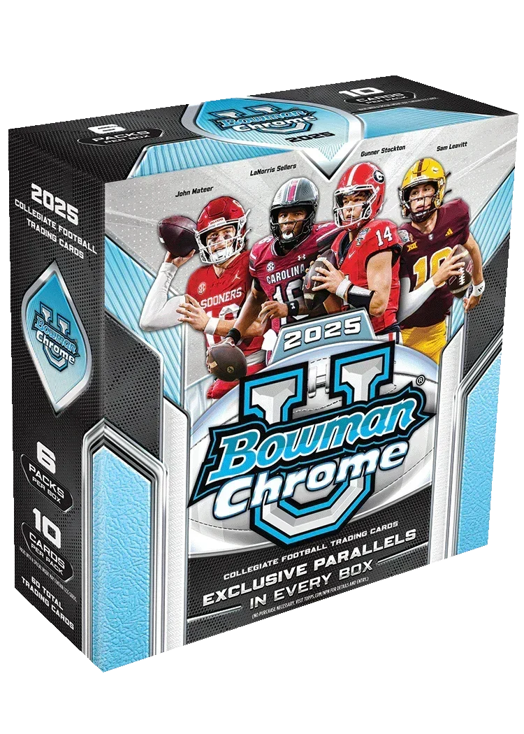 2025 Bowman Chrome University Football Mega 20 Box Case