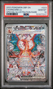 2023 Pokemon Scarlet and Violet Obsidian Flames Special Illustration Rare Charizard Ex #223 PSA 10
