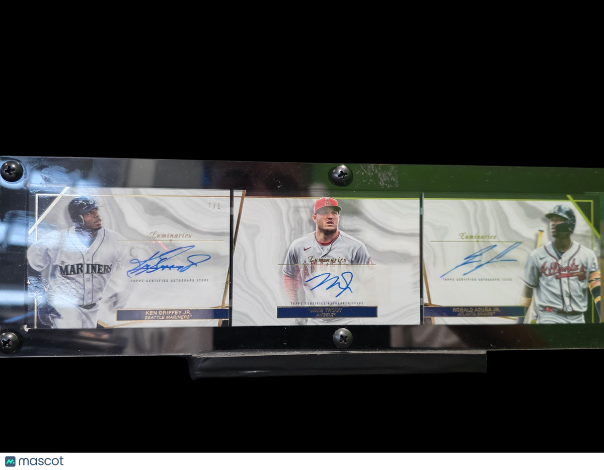 2022 Topps Luminaries Ken Griffey Jr. Mike trout Ronald Acuna Jr 1 / 1