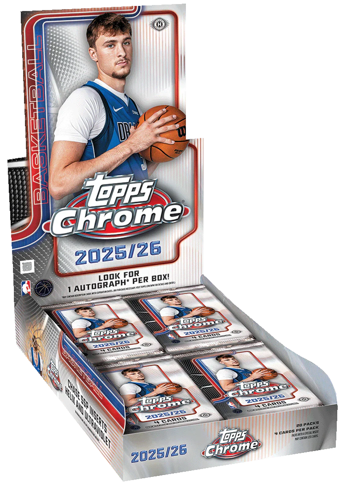 2025-26 Topps Chrome Basketball Hobby 12 Box Case