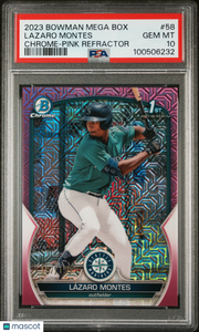 2023 Bowman Mega Box Chrome Lazaro Montes #58 Pink Refractor PSA 10
