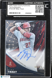 2022 Topps Clearly Authentic Mike Trout #TEK-MT 04/50 Tek Auto CGC Authentic