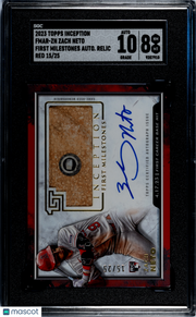 2023 Topps Inception Zach Neto #FMAR-ZN First Auto Relic Red 25 SGC 8 Auto 10