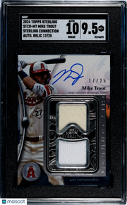 2024 Topps Sterling Mike Trout #STCO-MT Connection Auto Relic SGC 9.5 Auto 10