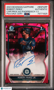 2023 Bowman Sapphire Edition Chrome  Auto Robert Perez JR. #BSPARP  1/1 PSA