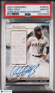 2023 Topps Luminaries Home Run Kings Autographs Oneil Cruz #HRKOC 08/15 PSA 10