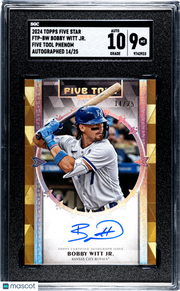 2024 Topps Five Star Bobby Witt JR. #FTP-BW Tool Phenom Autograph SGC 9 Auto 10