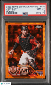2023 Topps Chrome Sapphire Joey Bart #435 Orange 15/25 PSA 10