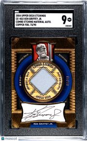 2004 Upper Deck Etchings Ken Griffey JR. #CE-KG2 Combo Mat.  Copper Foil SGC 9