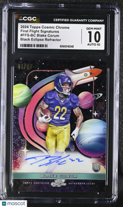 2024 Topps Cosmic  Blake Corum #FFS-BC Black Eclipse /10   CGC 10 Auto 10