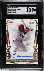 2023 Leaf Trinity Elly De La Cruz #BA-EC1 Autograph Bronze SGC 9 Auto 10