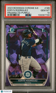2023 Bowman Chrome Sapphire Edition  Edryn Rodriguez #185 Purple /25 PSA 10
