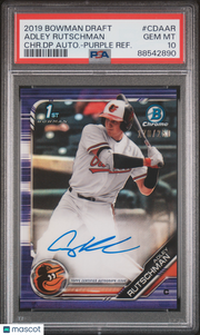 2019 Bowman Draft Chrome Auto Adley Rutschman #CDAAR CHR. DP  170/250 PSA 10