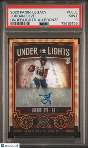 2020 Panini Legacy Under The Lights Jordan Love #ULJL Au Bronze PSA 9