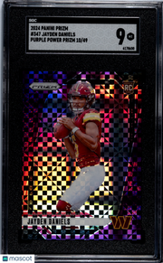 2024 Panini Prizm Jayden Daniels #347 Purple Power SGC 9