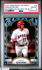 2023 Topps Transcendent Vip Party Shohei Ohtani #18 2 Blue Light Blue 1/1 PSA