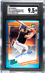 2023 Donruss Jackson Holliday #RPS-JH Optic Rated Prospect . Blue Prizm SGC 9.5